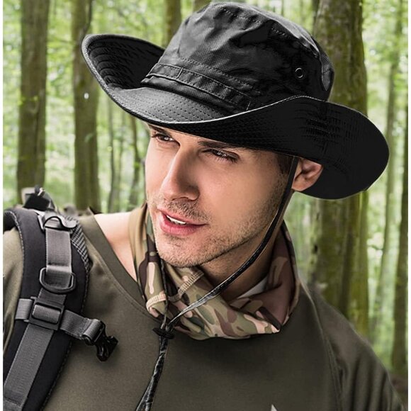 Sun Hats for Men Women Bucket Hat UPF 50+ Boonie Hat Foldable UV Protection Hiki - Picture 7 of 7